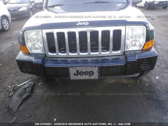 1J8HG48P77C702230 - 2007 JEEP COMMANDER BLACK photo 6