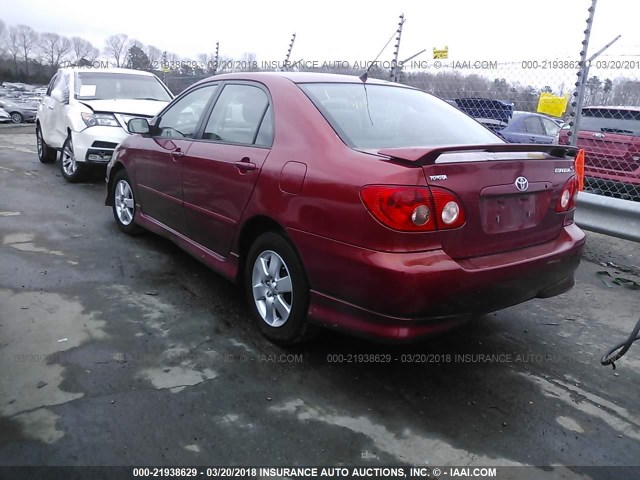 2T1BR32E47C747089 - 2007 TOYOTA COROLLA CE/LE/S RED photo 3