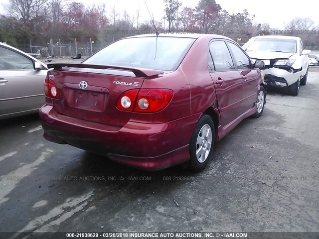 2T1BR32E47C747089 - 2007 TOYOTA COROLLA CE/LE/S RED photo 4