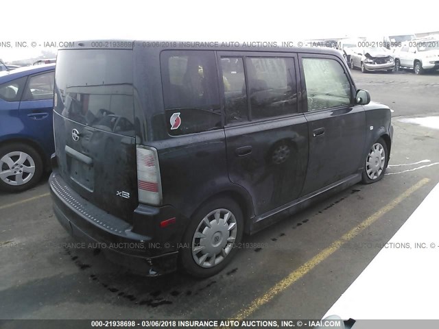 JTLKT324664051476 - 2006 TOYOTA SCION XB შავი ფოტო 4