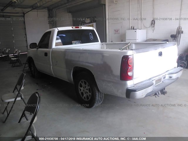 1GCEC14V86E123887 - 2006 CHEVROLET SILVERADO C1500 WHITE photo 3