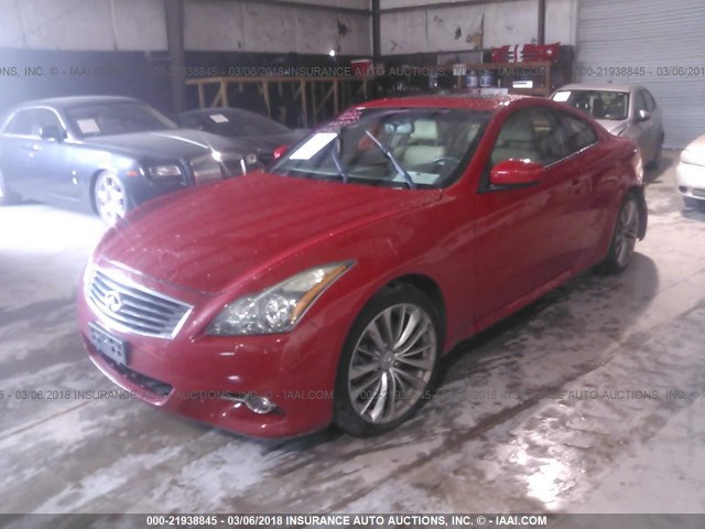 JN1CV6EK0CM423463 - 2012 INFINITI G37 SPORT RED photo 2