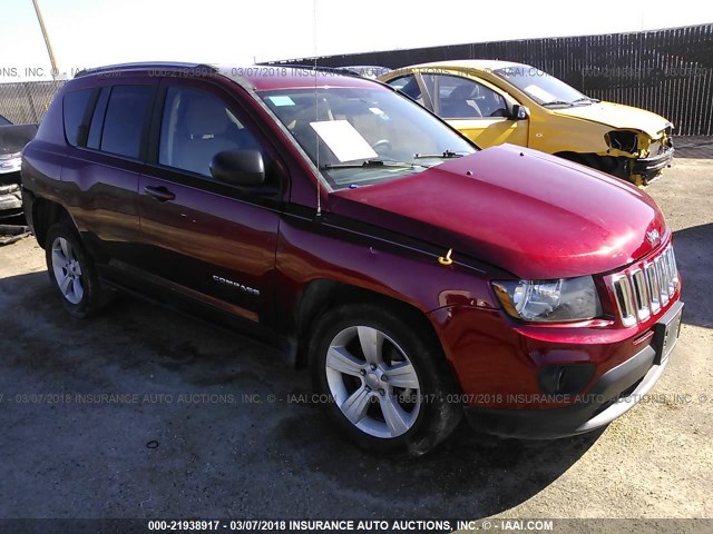 1C4NJCBB1FD171800 - 2015 JEEP COMPASS SPORT RED photo 1