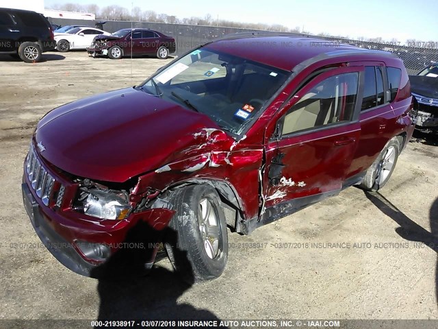 1C4NJCBB1FD171800 - 2015 JEEP COMPASS SPORT RED photo 2