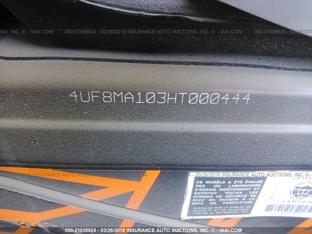 4UF8MA103HT000444 - 2017 YAMAHA VIPER ORANGE photo 9