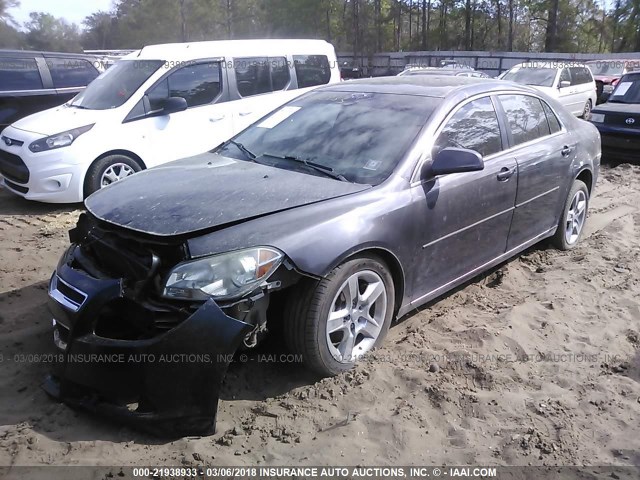 1G1ZC5EB4AF247129 - 2010 CHEVROLET MALIBU 1LT 灰色 照片 2