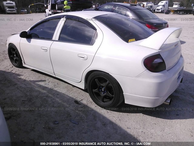 1B3ES66S74D618914 - 2004 DODGE NEON SRT-4 WHITE photo 3