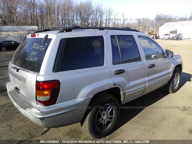1J8GW48S84C366859 - 2004 JEEP GRAND CHEROKEE LAREDO/COLUMBIA/FREEDOM 银色 照片 4