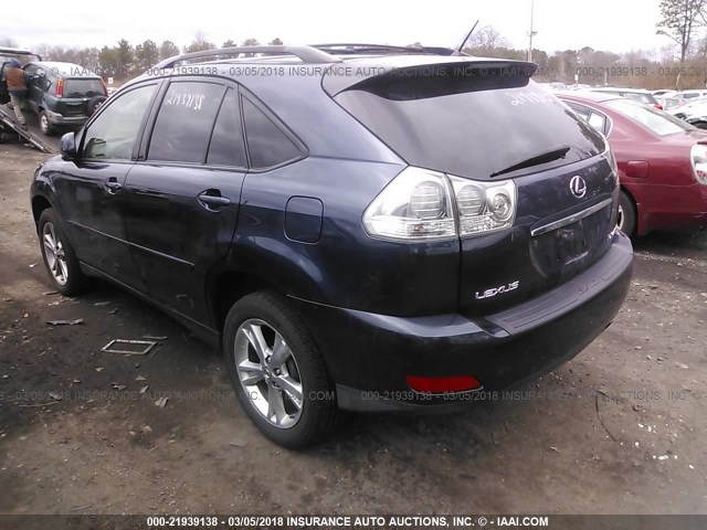 JTJHW31U060036796 - 2006 LEXUS RX 400 BLUE photo 3