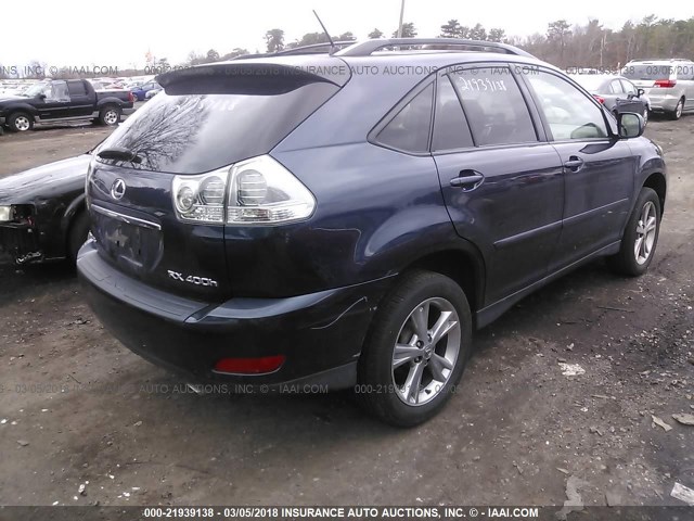 JTJHW31U060036796 - 2006 LEXUS RX 400 BLUE photo 4