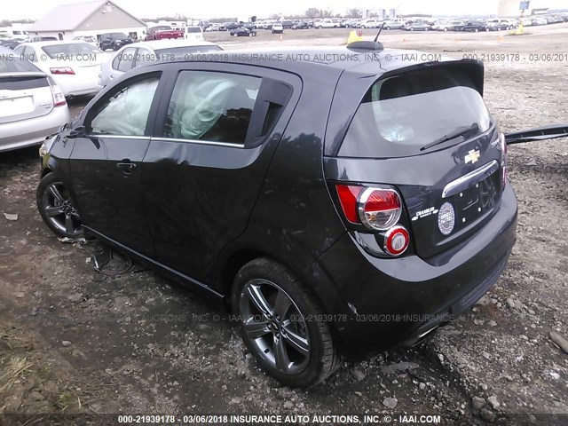 1G1JG6SB4F4160703 - 2015 CHEVROLET SONIC RS GRAY photo 3