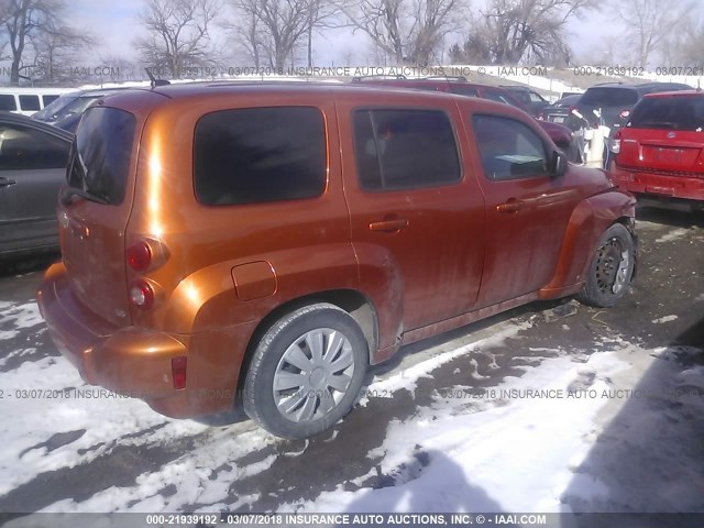 3GNDA13D88S553736 - 2008 CHEVROLET HHR LS ORANGE photo 4