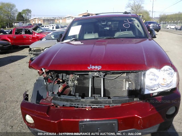 1J4HR58235C685879 - 2005 JEEP GRAND CHEROKEE LIMITED RED photo 5