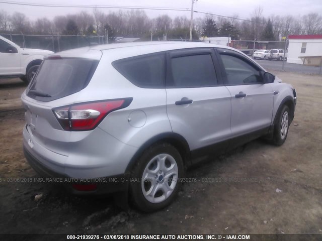 1FMCU0F76HUC94106 - 2017 FORD ESCAPE S SILVER photo 4