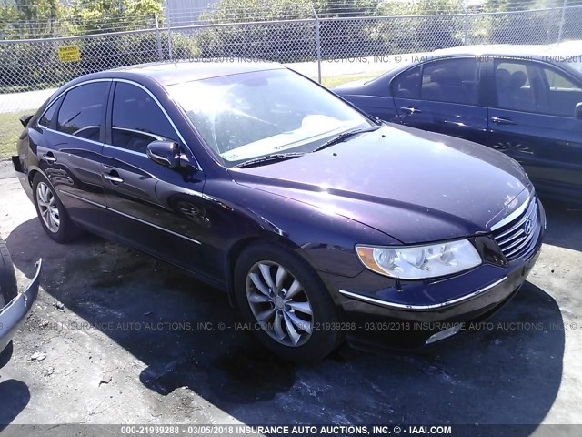 KMHFC46F77A202774 - 2007 HYUNDAI AZERA SE/LIMITED PURPLE photo 1