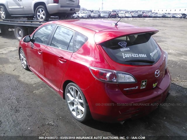 JM1BL1H45A1348370 - 2010 MAZDA SPEED 3 RED photo 3