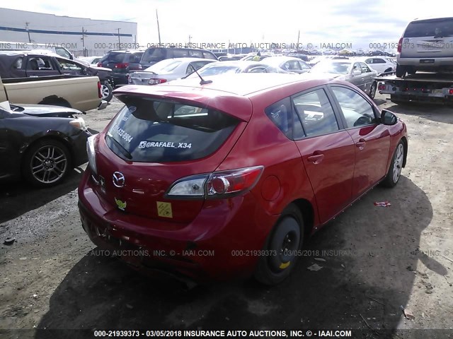 JM1BL1H45A1348370 - 2010 MAZDA SPEED 3 RED photo 4