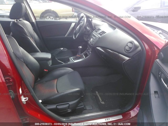 JM1BL1H45A1348370 - 2010 MAZDA SPEED 3 RED photo 5