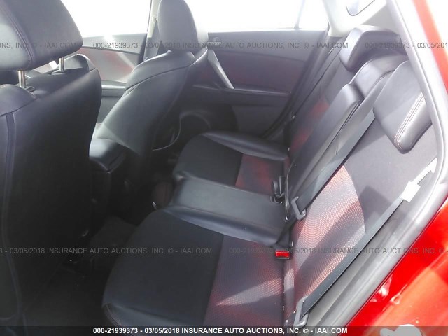 JM1BL1H45A1348370 - 2010 MAZDA SPEED 3 RED photo 8