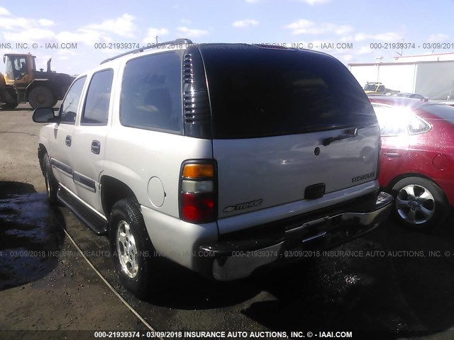 1GNEK13V14J283769 - 2004 CHEVROLET TAHOE K1500 SILVER photo 3