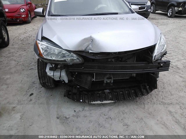 3N1AB7AP3FY358584 - 2015 NISSAN SENTRA S/SV/SR/SL SILVER photo 6