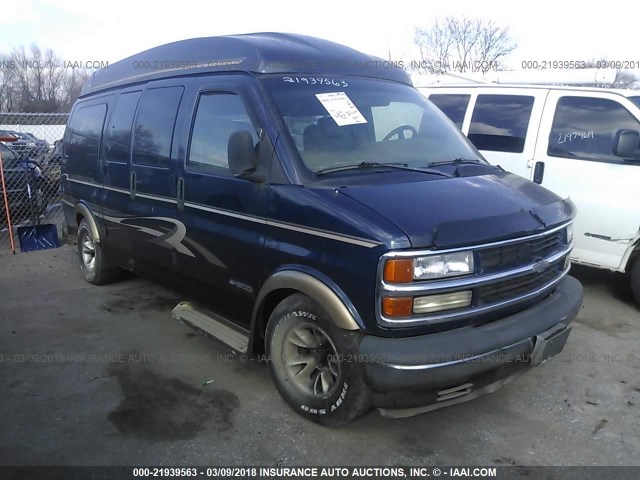 1GBFG15R5Y1211675 - 2000 CHEVROLET EXPRESS G1500  BLUE photo 1