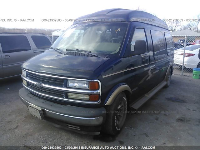 1GBFG15R5Y1211675 - 2000 CHEVROLET EXPRESS G1500  BLUE photo 2