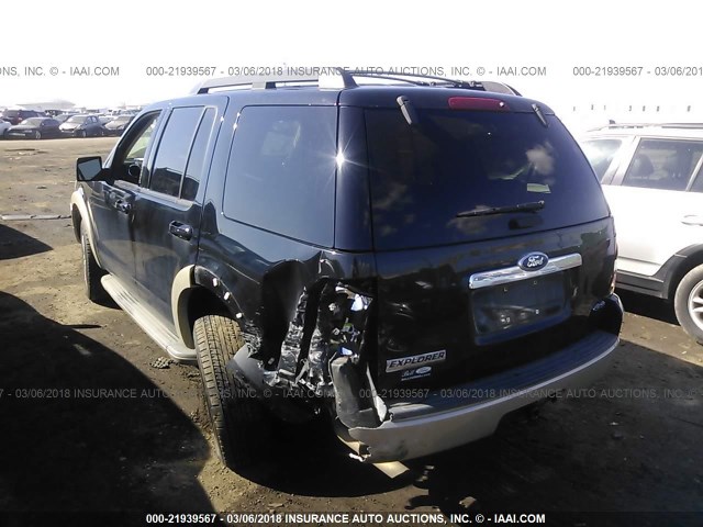 1FMEU7EE2AUB13140 - 2010 FORD EXPLORER EDDIE BAUER BLACK photo 3