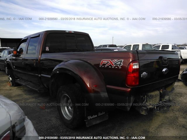 1FT8W3DTXFED38511 - 2015 FORD F350 SUPER DUTY RED photo 3