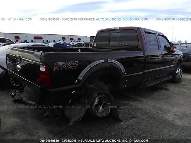 1FT8W3DTXFED38511 - 2015 FORD F350 SUPER DUTY RED photo 4