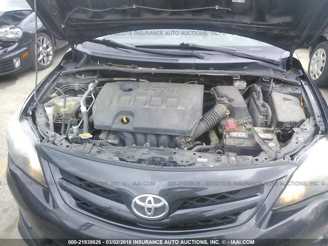 2T1BU4EE9BC618547 - 2011 TOYOTA COROLLA S/LE BLACK photo 10