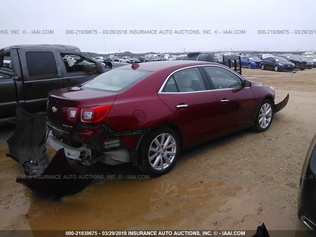 1G11H5SL4EF105932 - 2014 CHEVROLET MALIBU LTZ 红色 照片 4