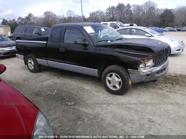 1B7FL22P8WS758740 - 1998 DODGE DAKOTA BLACK photo 1