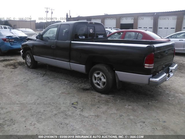 1B7FL22P8WS758740 - 1998 DODGE DAKOTA BLACK photo 3