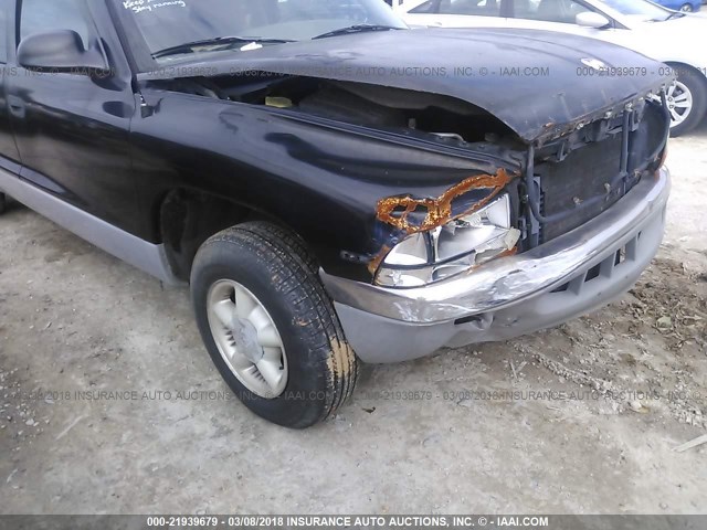 1B7FL22P8WS758740 - 1998 DODGE DAKOTA BLACK photo 6