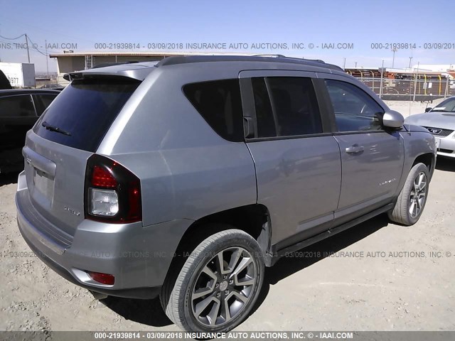 1C4NJDCB0ED828847 - 2014 JEEP COMPASS LIMITED SILVER photo 4