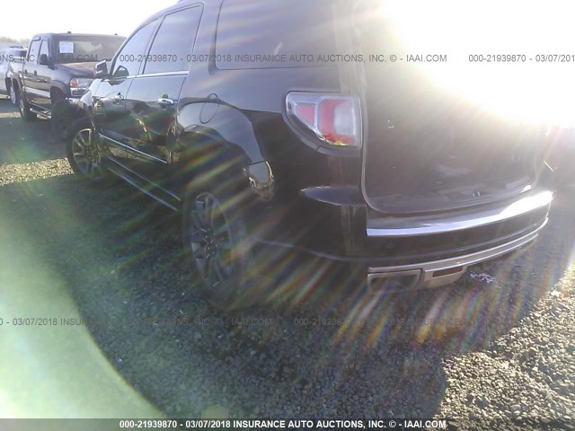 1GKKRTKD1DJ191447 - 2013 GMC ACADIA DENALI BLACK photo 3