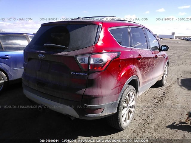 1FMCU9J93HUC79480 - 2017 FORD ESCAPE TITANIUM MAROON photo 4