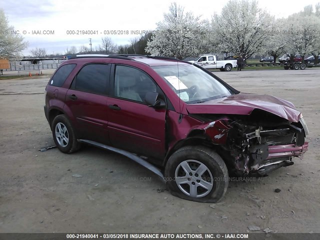 2CNDL13F256153150 - 2005 CHEVROLET EQUINOX LS RED photo 1