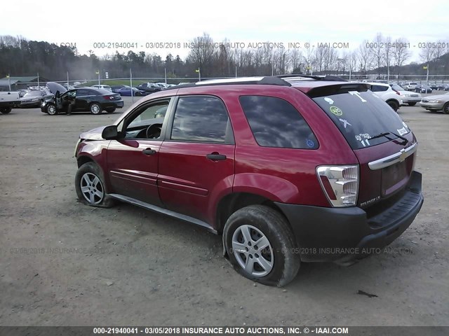 2CNDL13F256153150 - 2005 CHEVROLET EQUINOX LS RED photo 3