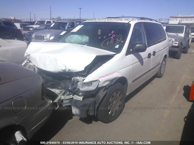 2HKRL1853YH543605 - 2000 HONDA ODYSSEY LX WHITE photo 2