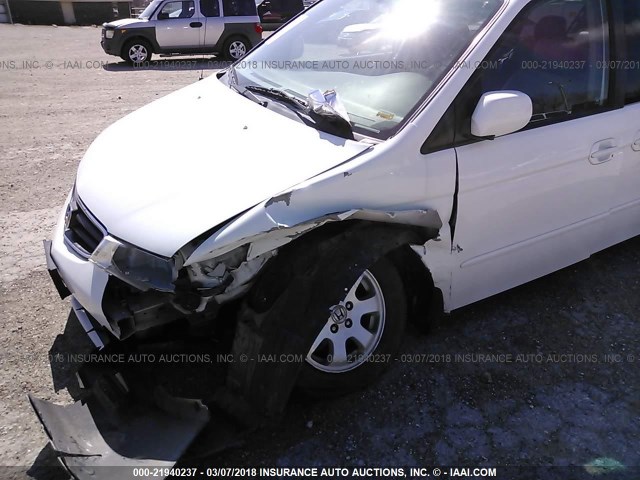 5FNRL180X4B106410 - 2004 HONDA ODYSSEY EXL თეთრი ფოტო 6
