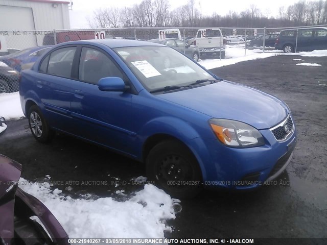 KNADH4A38A6635344 - 2010 KIA RIO LX/SX BLUE photo 1