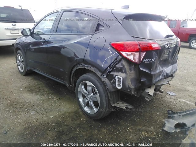 3CZRU5H70HM707449 - 2017 HONDA HR-V EXL GRAY photo 3