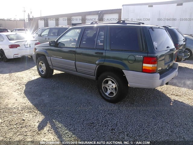 1J4GZ58S7VC686822 - 1997 JEEP GRAND CHEROKEE LAREDO/TSI GREEN photo 3