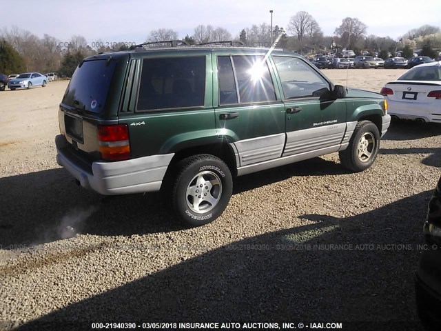 1J4GZ58S7VC686822 - 1997 JEEP GRAND CHEROKEE LAREDO/TSI GREEN photo 4