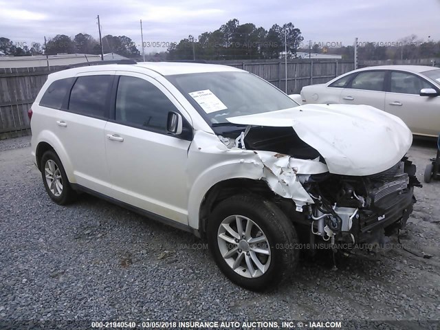 3C4PDCBG0FT553712 - 2015 DODGE JOURNEY SXT WHITE photo 1