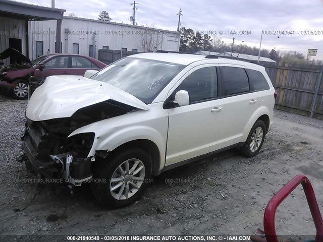 3C4PDCBG0FT553712 - 2015 DODGE JOURNEY SXT WHITE photo 2