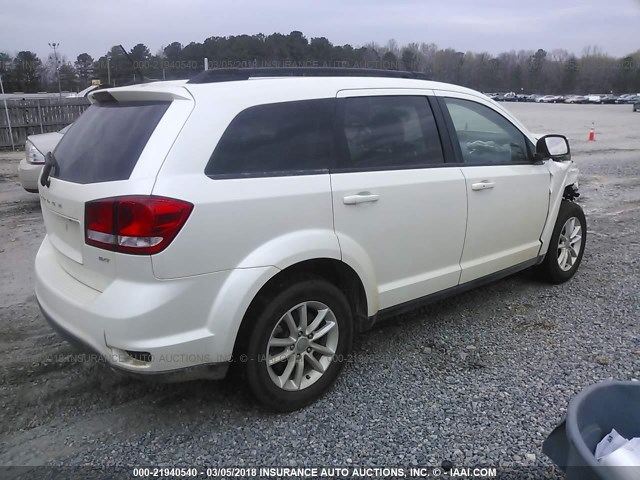 3C4PDCBG0FT553712 - 2015 DODGE JOURNEY SXT WHITE photo 4