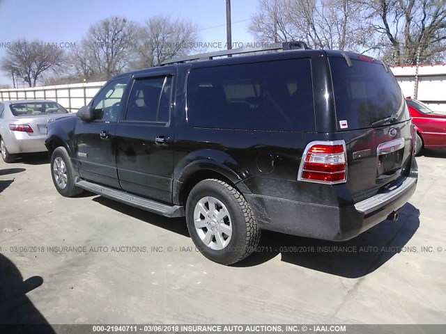 1FMFK15508LA75401 - 2008 FORD EXPEDITION EL XLT BLACK photo 3